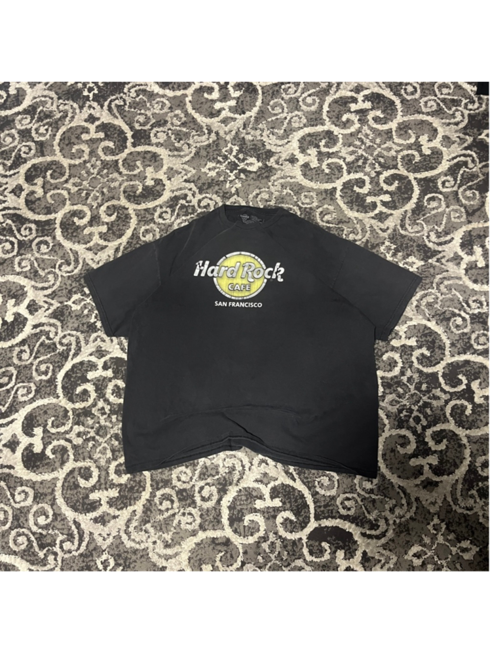Men's Hard Rock Cafe Short Sleeve Tee XXL Black Yellow